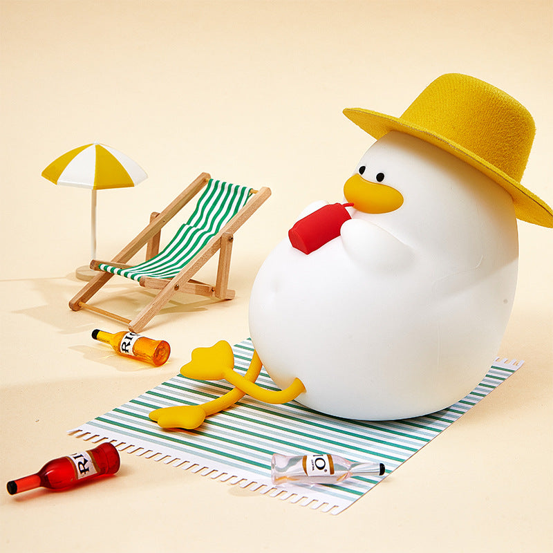 Creative Cartoon Silicone Duck Pat LED Night Light Table Lamp