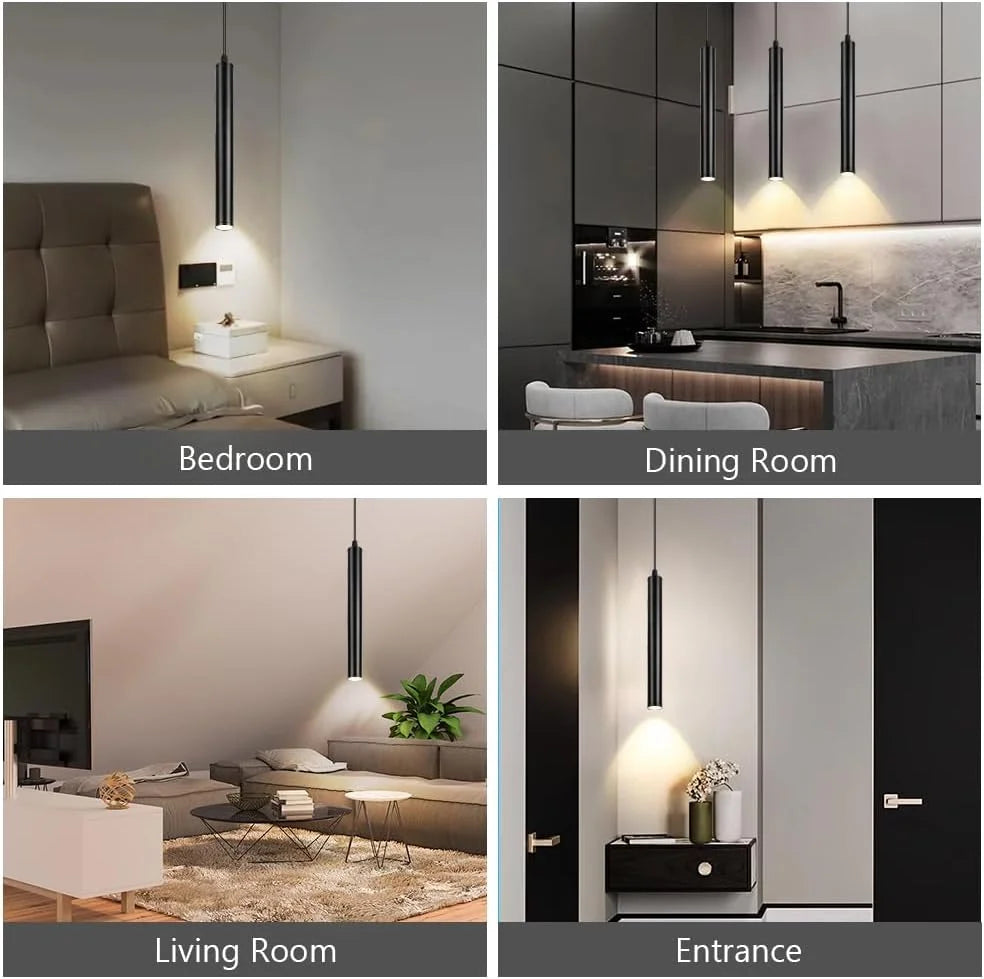 Modern Nordic Led Pendant Lamp Double head Pendant Light Dining Room 2m Hanging Lamp Pipe Decora Cylinder Pipe Line chandelier Mount Kitchen