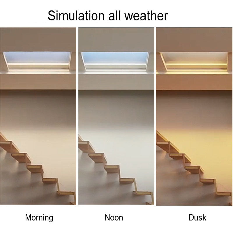 Modern Minimalist Smart Blue Sky Metal LED Flush Mount Ceiling Light for Living Room