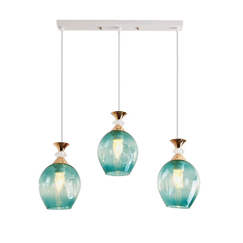 Nordic Gradient Glass Orb 1/3 Light Chandelier