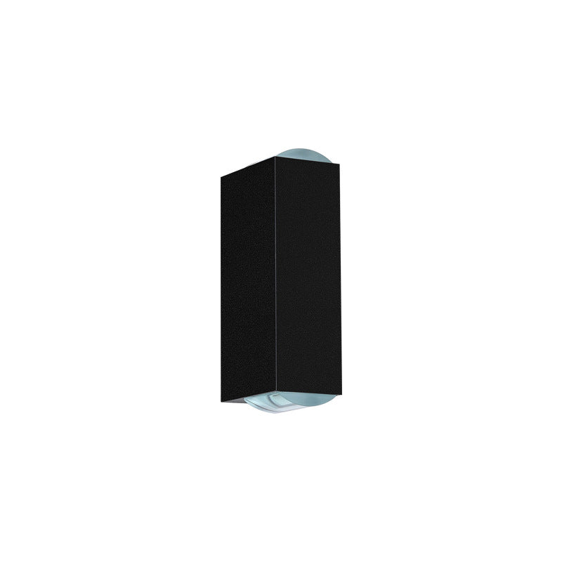 Modern Aluminum Lens Outdoor Patio Double-headed LED Wall Sconce Lamp