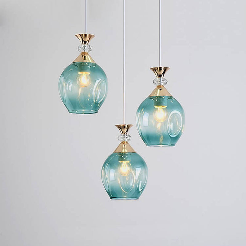 Nordic Gradient Glass Orb 1/3 Light Chandelier