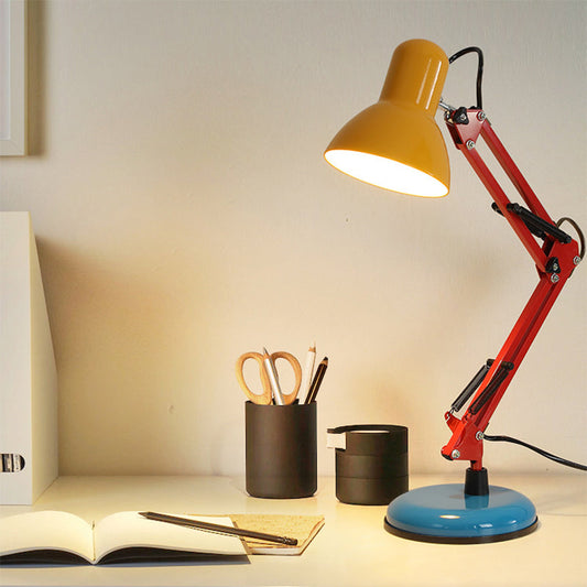 Modern Simplicity Memphis Iron Half Circle 1-Light Table Lamp For Study