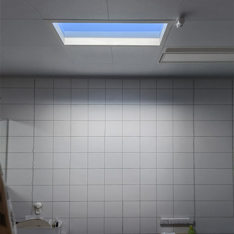 Modern Minimalist Smart Blue Sky Metal LED Flush Mount Ceiling Light for Living Room