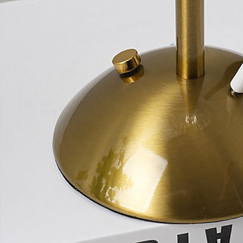 Contemporary Scandinavian Rechargeable Iron Fabric Conic Pleated 1-Light Table Lamp For Bedside