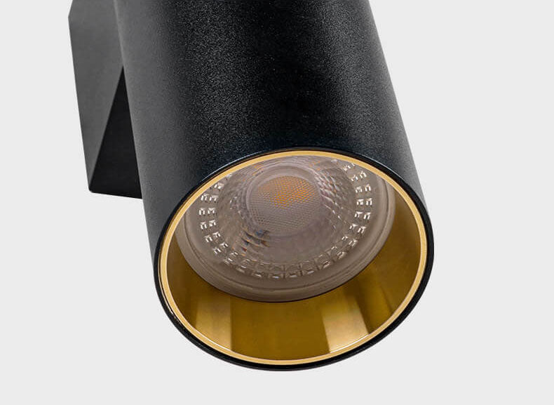 Simple Aluminum Cylindrical 2-Light Wall Sconce Lamp