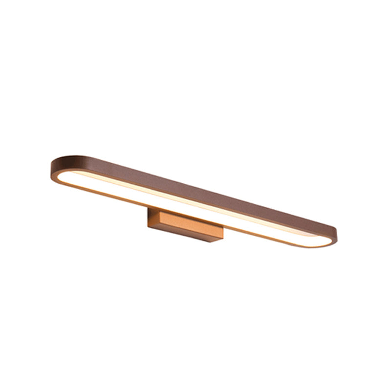 European Minimalist Circular Aluminum Vanity Light LED Mirror Front Wall Sconce Lamp