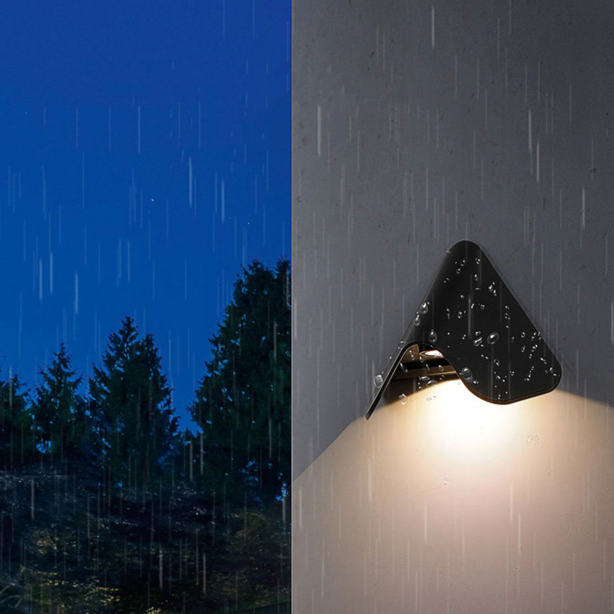 Contemporary Scandinavian Triangle PC Aluminum LED Outdoor Wall Sconce Lamp For Garden