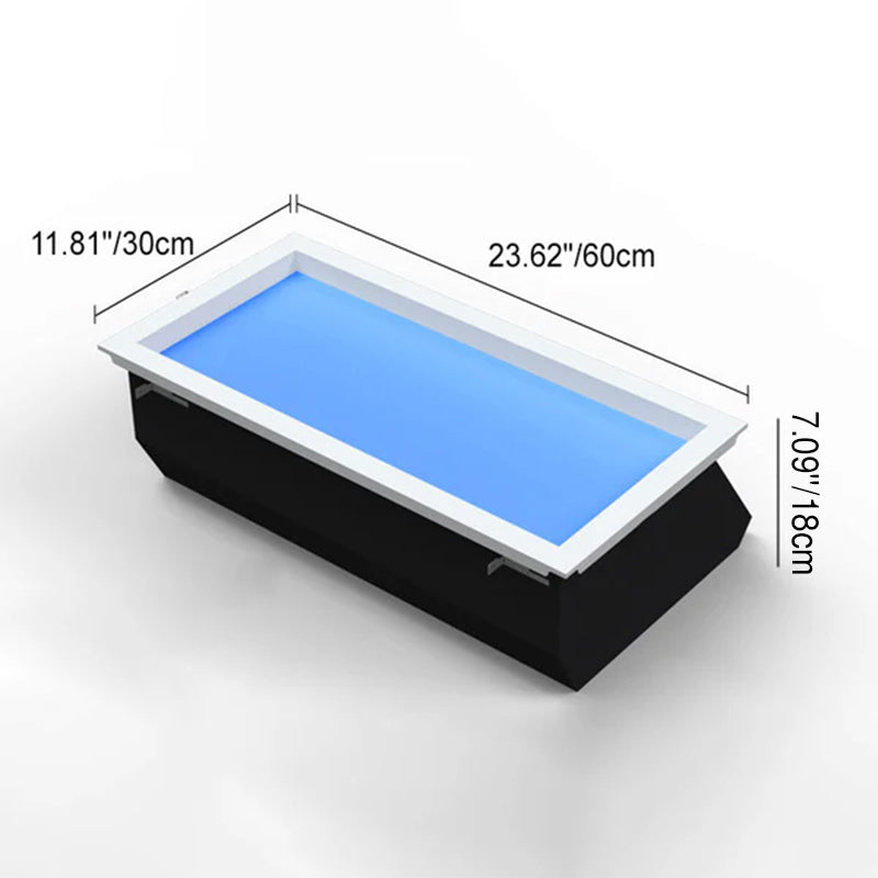Modern Minimalist Smart Blue Sky Metal LED Flush Mount Ceiling Light for Living Room