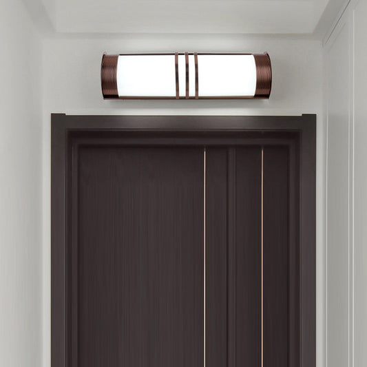 Modern Minimalist Acrylic & Iron Half-Round Long LED Wall Sconce Lamp For Outdoor
