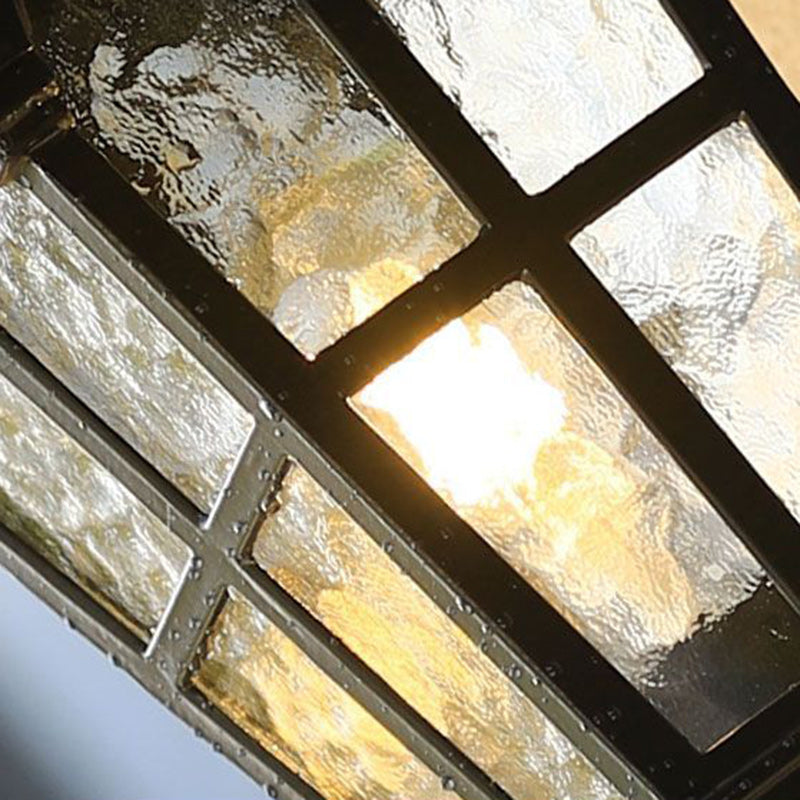 Contemporary Nordic Aluminum Glass Curved-Square 1-Light Wall Sconce Lamp For Outdoor