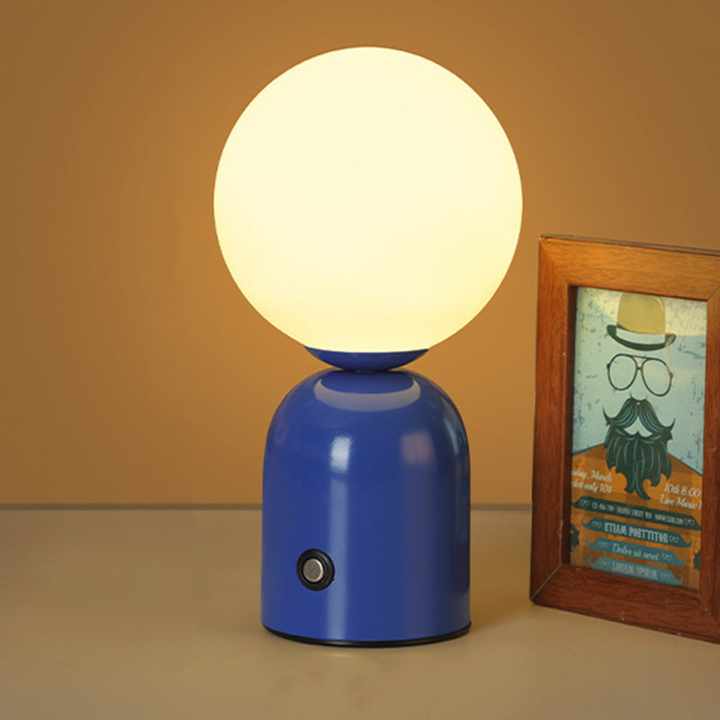 Contemporary Scandinavian Globe Iron Acrylic LED Table Lamp For Living Room