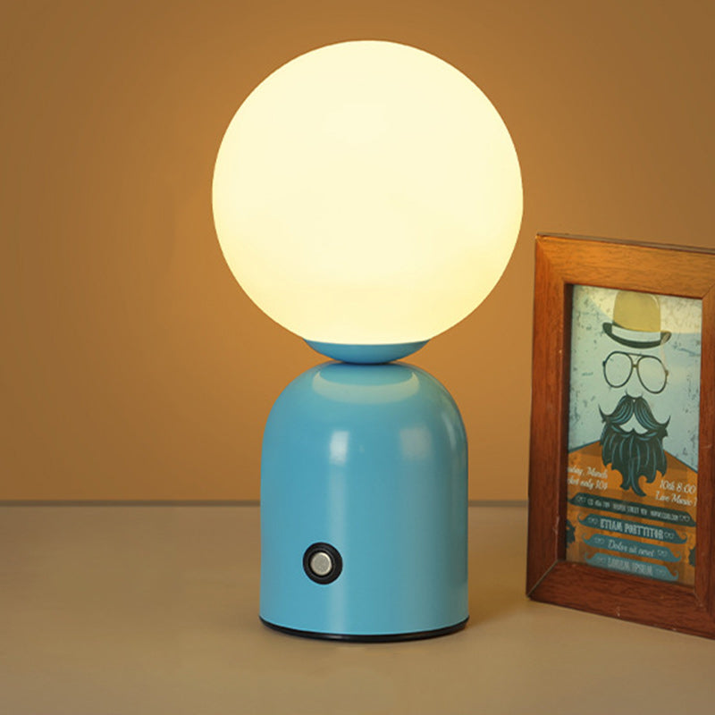 Contemporary Scandinavian Globe Iron Acrylic LED Table Lamp For Living Room