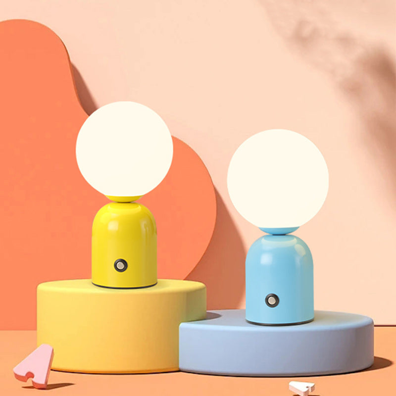 Contemporary Scandinavian Globe Iron Acrylic LED Table Lamp For Living Room