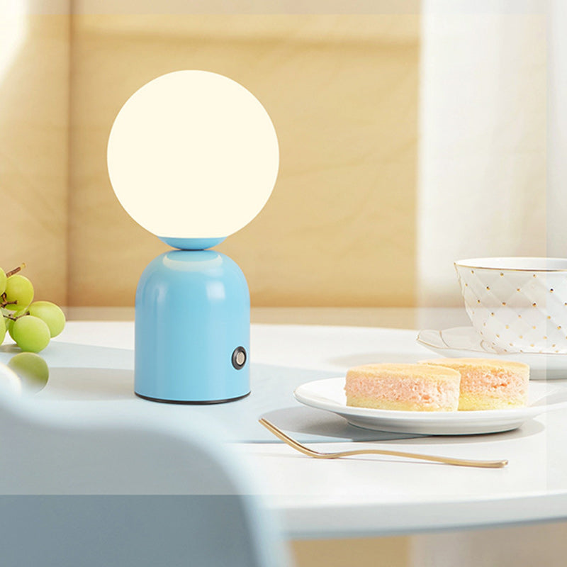 Contemporary Scandinavian Globe Iron Acrylic LED Table Lamp For Living Room