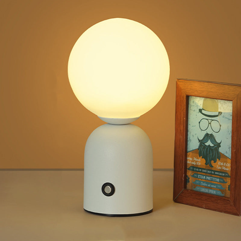 Contemporary Scandinavian Globe Iron Acrylic LED Table Lamp For Living Room