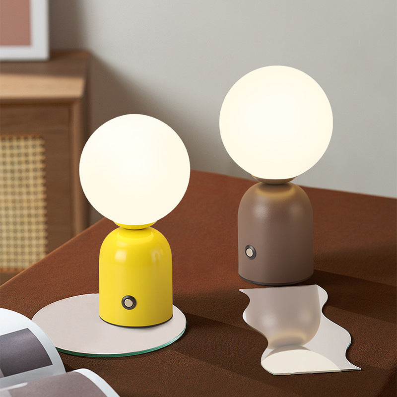 Contemporary Scandinavian Globe Iron Acrylic LED Table Lamp For Living Room