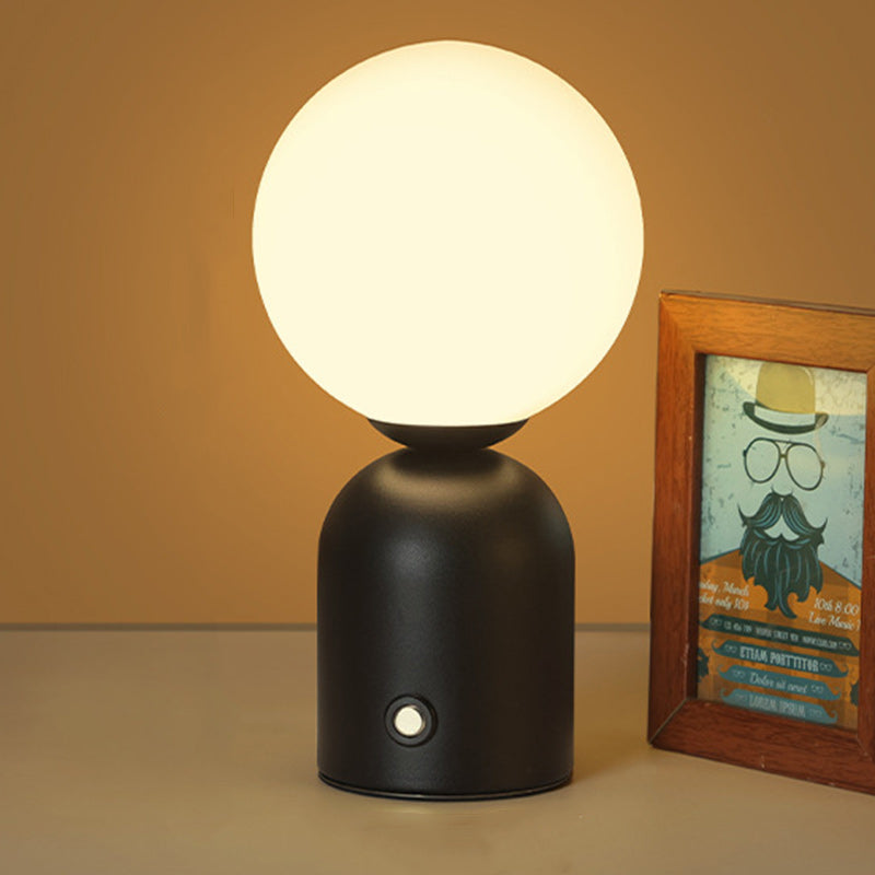 Contemporary Scandinavian Globe Iron Acrylic LED Table Lamp For Living Room