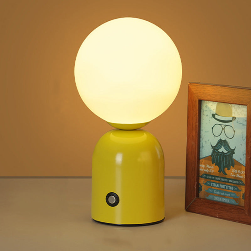 Contemporary Scandinavian Globe Iron Acrylic LED Table Lamp For Living Room