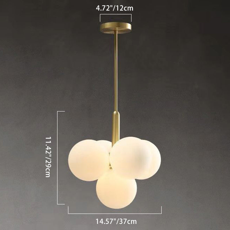 Contemporary Luxury Globe Iron Aluminum Glass 5/13-Light Chandelier For Living Room