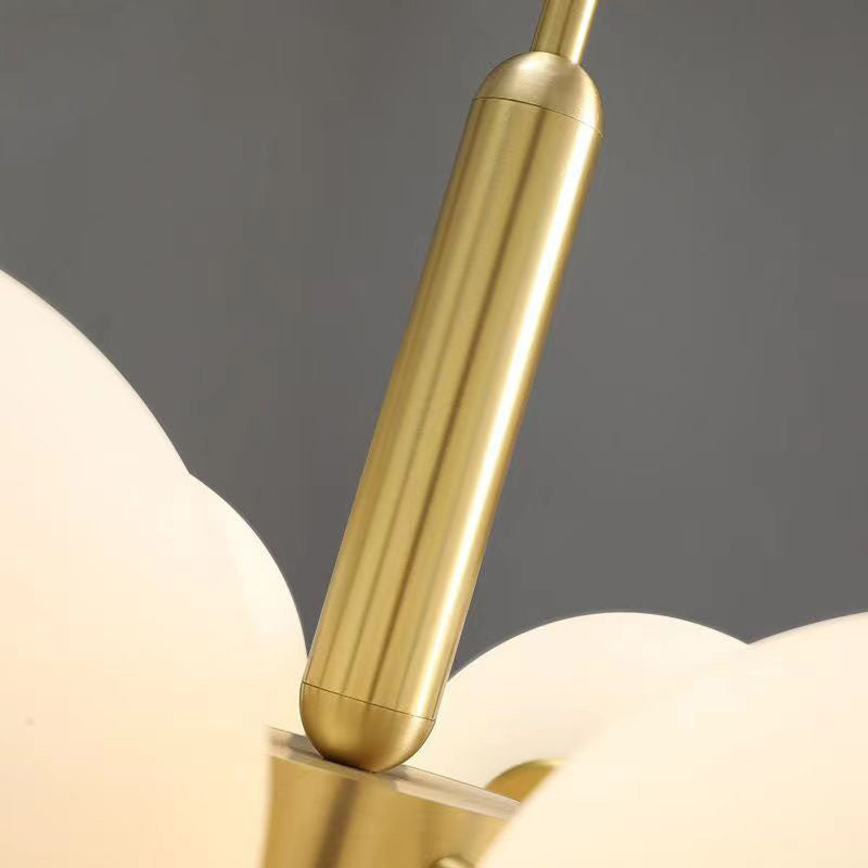 Contemporary Luxury Globe Iron Aluminum Glass 5/13-Light Chandelier For Living Room