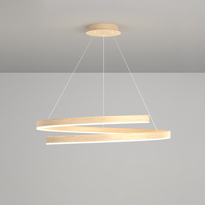 Contemporary Creative Ring Iron Aluminum Hardware Acrylic Silicone LED Chandeliers Island Light For Dining Room
