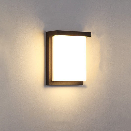 Modern Simplicity Square ABS LED Waterproof Outdoor Wall Sconce Lamp For Garden
