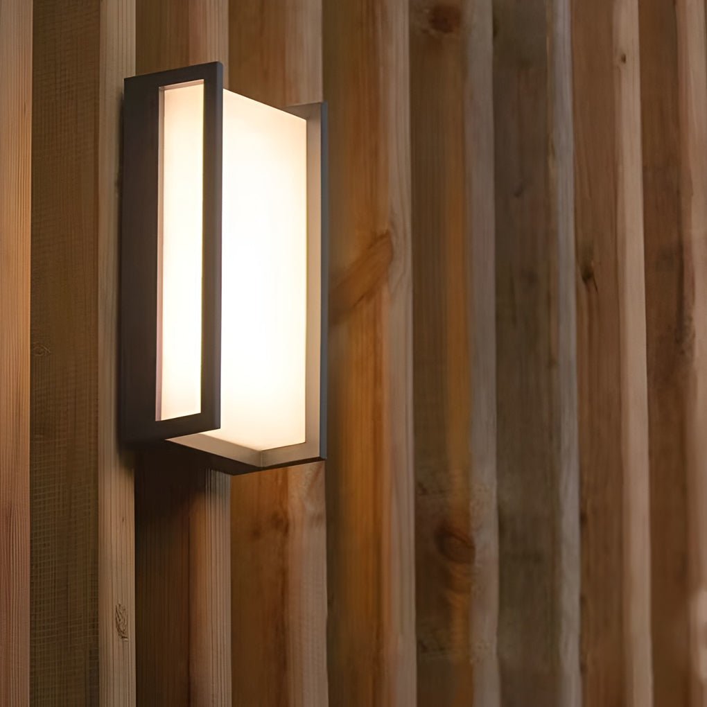 Modern Simplicity Rectangular ABS LED Waterproof Outdoor Wall Sconce Lamp For Garden