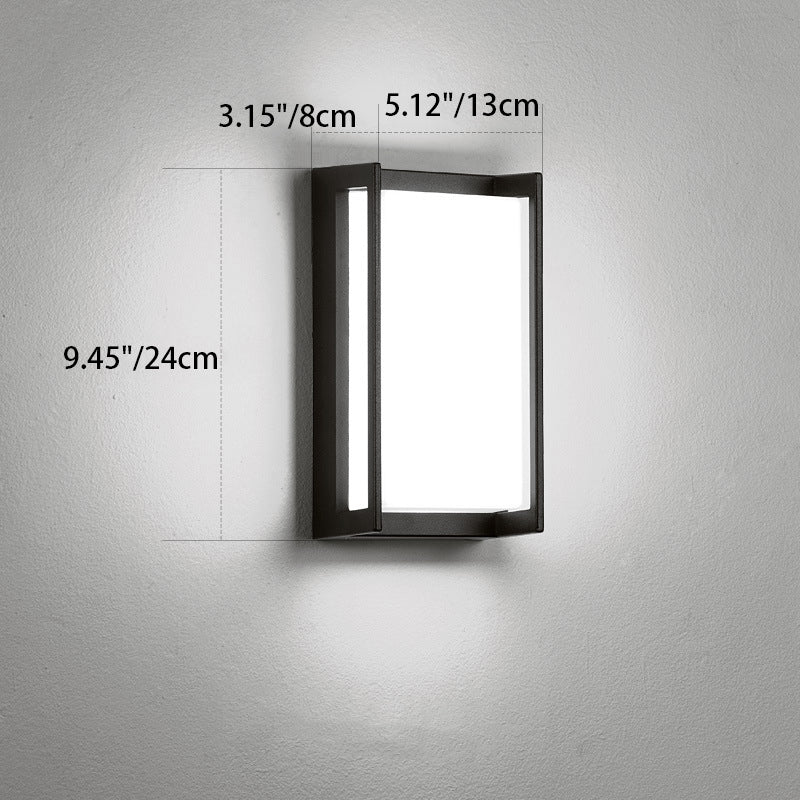 Modern Simplicity Rectangular ABS LED Waterproof Outdoor Wall Sconce Lamp For Garden