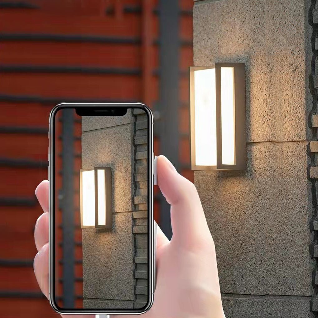 Modern Simplicity Rectangular ABS LED Waterproof Outdoor Wall Sconce Lamp For Garden