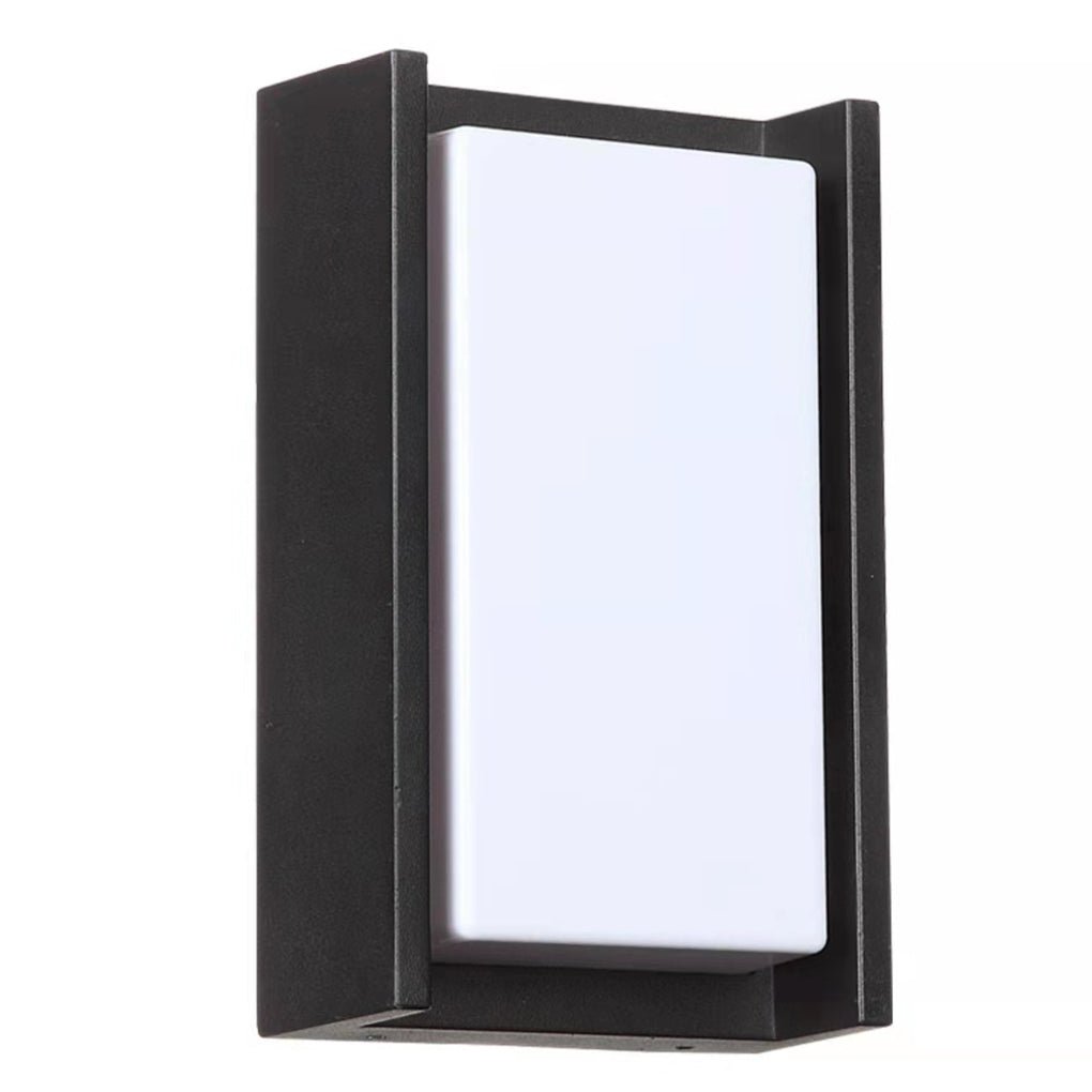 Modern Simplicity Rectangular ABS LED Waterproof Outdoor Wall Sconce Lamp For Garden