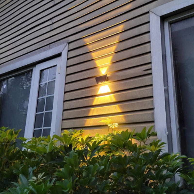 Contemporary Industrial Aluminum Arc Up And Down Illuminated LED Outdoor Waterproof Wall Sconce Lamp For Garden