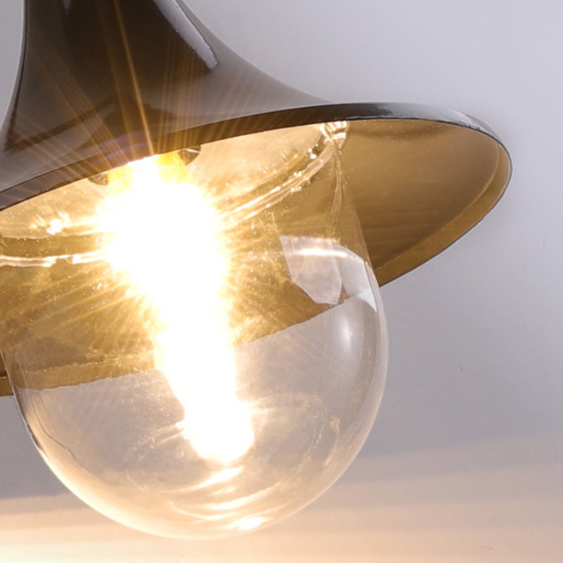 Contemporary Industrial Waterproof Horn Shape Round Cone Aluminum Acrylic 1-Light Wall Sconce Lamp For Outdoor