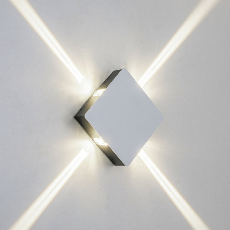 Contemporary Industrial Round Square Waterproof Aluminum Acrylic LED Outdoor Wall Sconce Lamp For Outdoor Patio