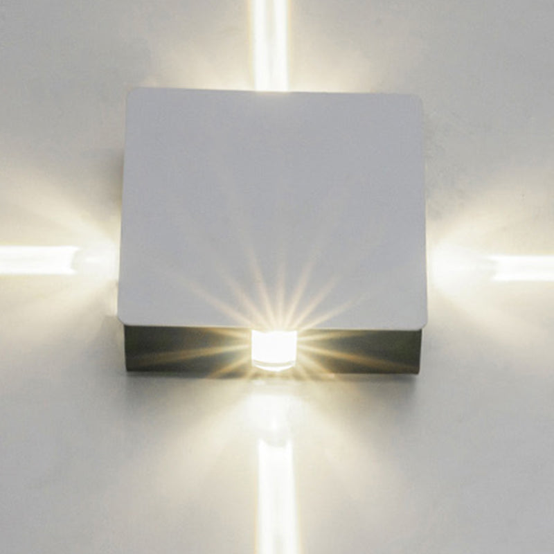 Contemporary Industrial Round Square Waterproof Aluminum Acrylic LED Outdoor Wall Sconce Lamp For Outdoor Patio