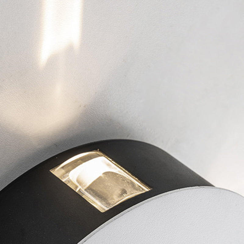 Contemporary Industrial Round Square Waterproof Aluminum Acrylic LED Outdoor Wall Sconce Lamp For Outdoor Patio