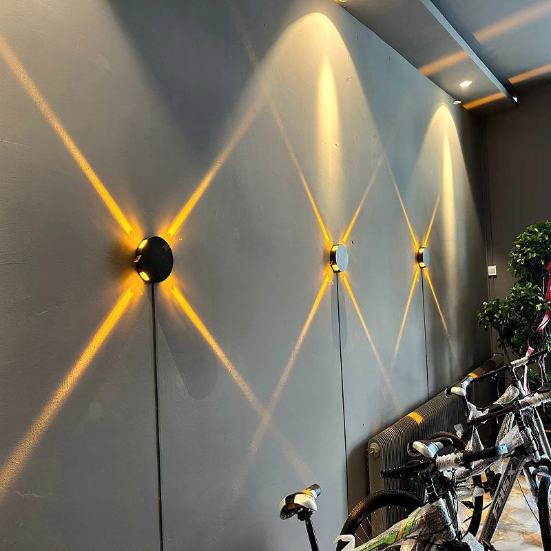 Contemporary Industrial Round Square Waterproof Aluminum Acrylic LED Outdoor Wall Sconce Lamp For Outdoor Patio