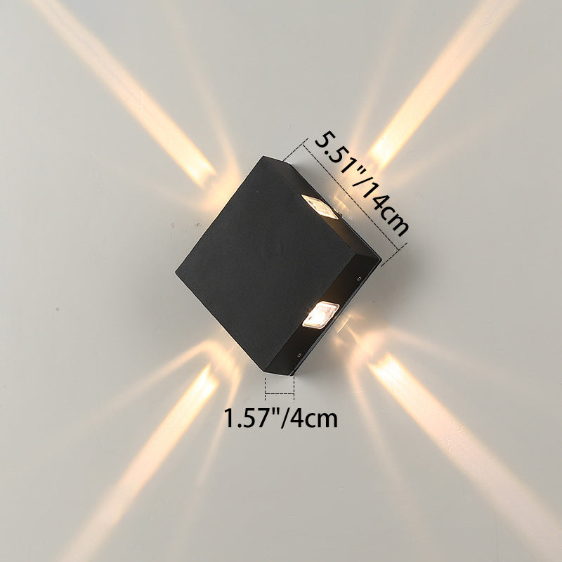 Contemporary Industrial Round Square Waterproof Aluminum Acrylic LED Outdoor Wall Sconce Lamp For Outdoor Patio