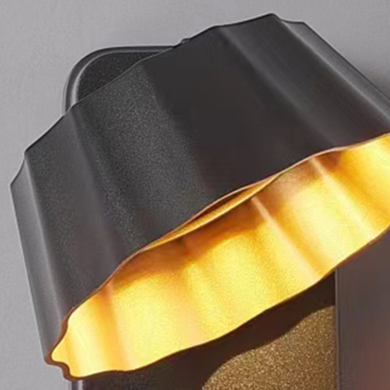 Contemporary Industrial Waterproof Rotatable Flower Aluminum Glass Outdoor LED Wall Sconce Lamp For Outdoor Patio