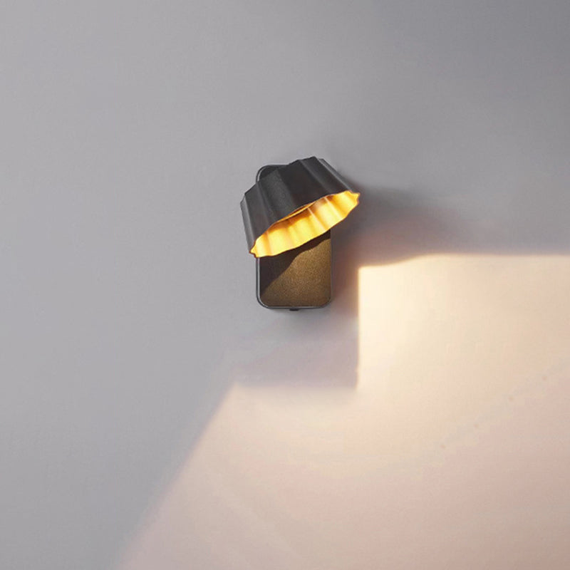 Contemporary Industrial Waterproof Rotatable Flower Aluminum Glass Outdoor LED Wall Sconce Lamp For Outdoor Patio