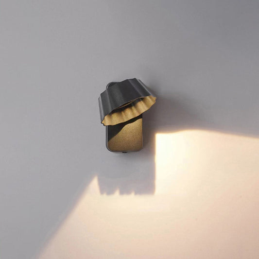 Contemporary Industrial Waterproof Rotatable Flower Aluminum Glass Outdoor LED Wall Sconce Lamp For Outdoor Patio