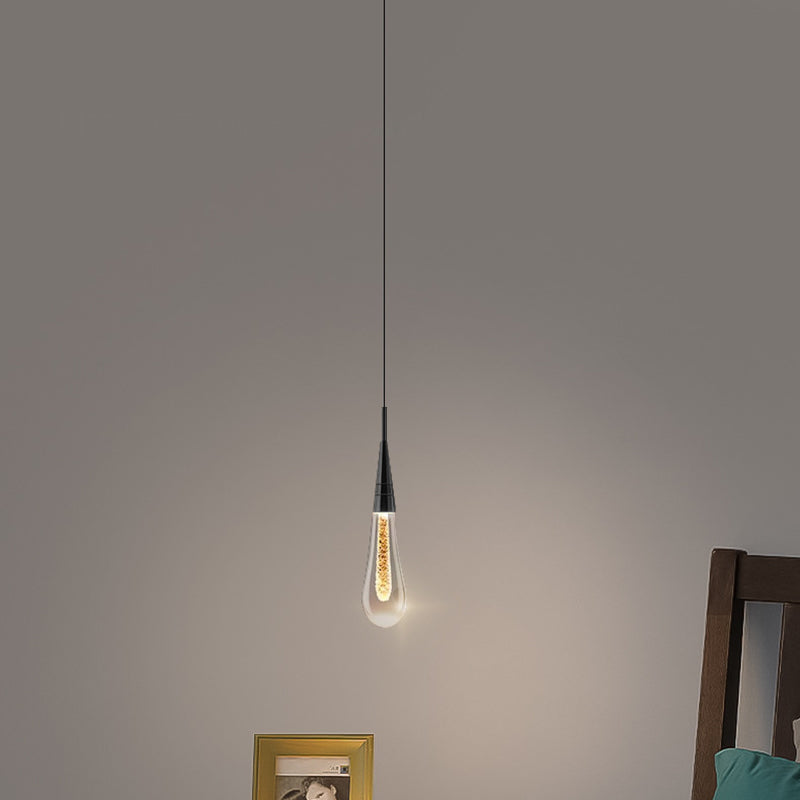 Contemporary Creative Droplet Aluminum Iron Glass LED Chandelier For Dining Room