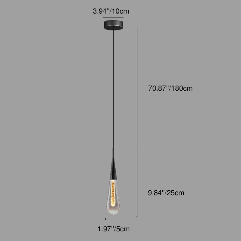 Contemporary Creative Droplet Aluminum Iron Glass LED Chandelier For Dining Room