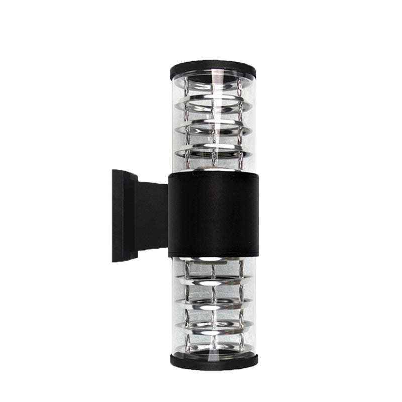 Traditional European Waterproof Aluminum Glass Linear 2-Light Wall Sconce Lamp For Garden