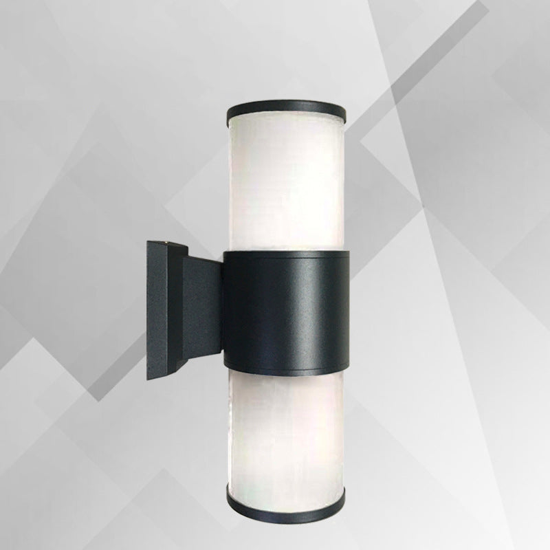 Traditional European Waterproof Aluminum Glass Linear 2-Light Wall Sconce Lamp For Garden