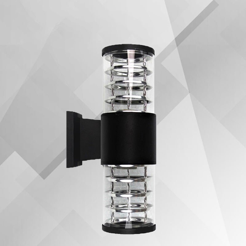 Traditional European Waterproof Aluminum Glass Linear 2-Light Wall Sconce Lamp For Garden