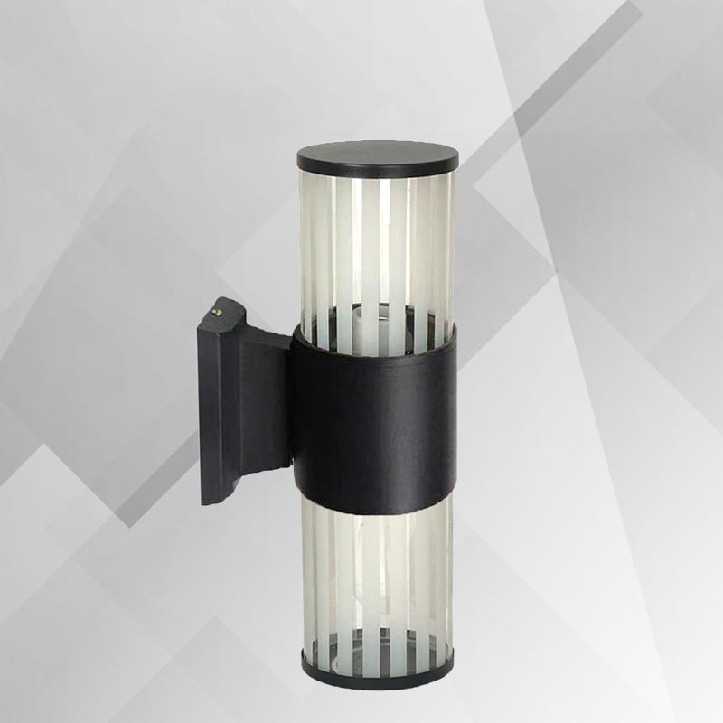 Traditional European Waterproof Aluminum Glass Linear 2-Light Wall Sconce Lamp For Garden
