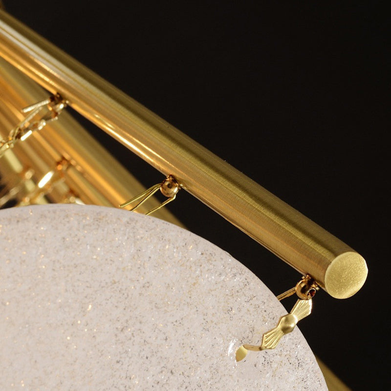 Contemporary Scandinavian Tapered Round Branch Glass Iron 6/8/10 Lights Chandelier For Living Room