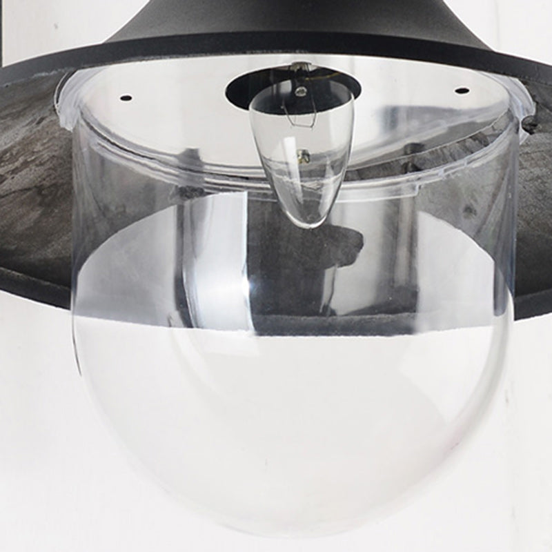 Contemporary Industrial Waterproof Aluminum PVC Conic Horn 1-Light Wall Sconce Lamp For Outdoor Patio