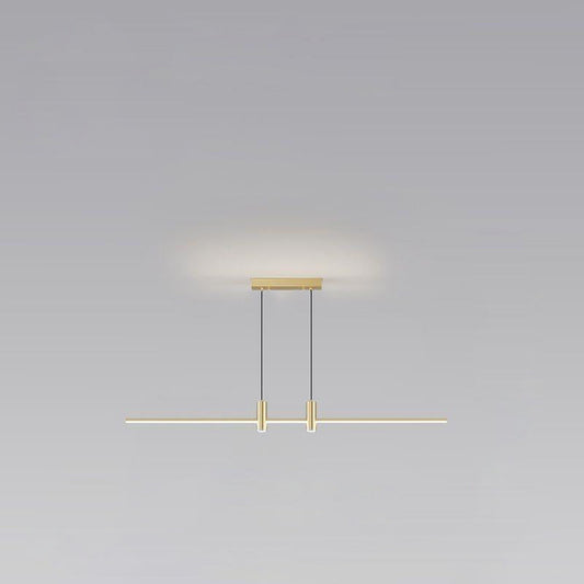 Modern Minimalist Iron Aluminum Silica Strip Spotlight LED Chandeliers Island Light For Dining Room